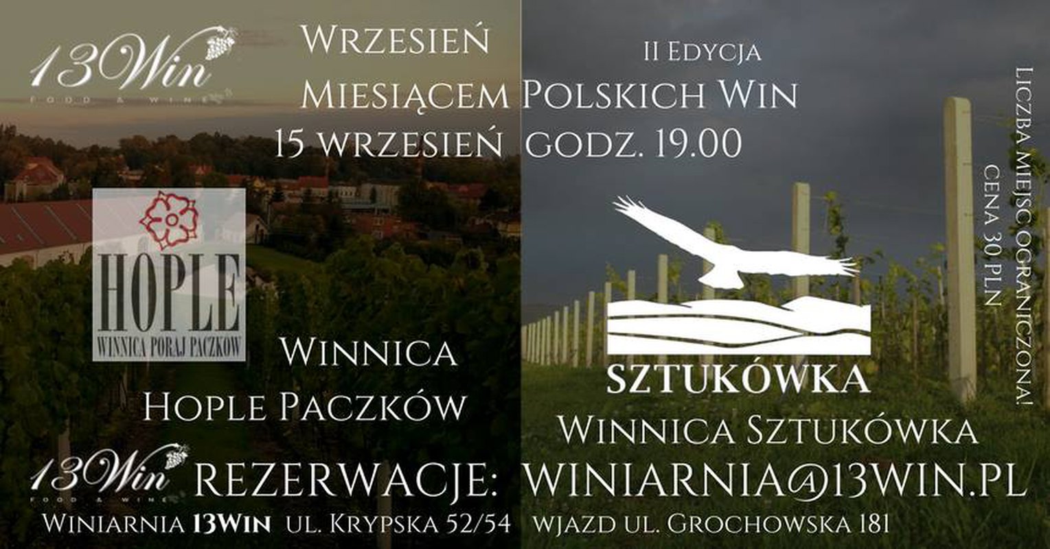 II Edycja - Wrzesień Miesiącem Polskich Win (spotkanie 3)