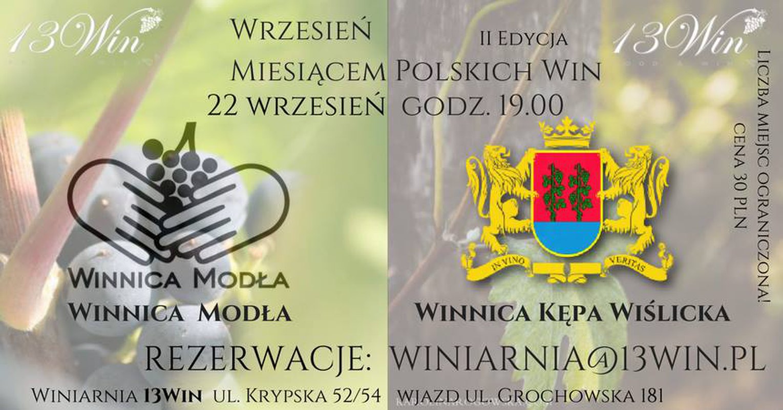 II Edycja - Wrzesień Miesiącem Polskich Win (spotkanie 4)