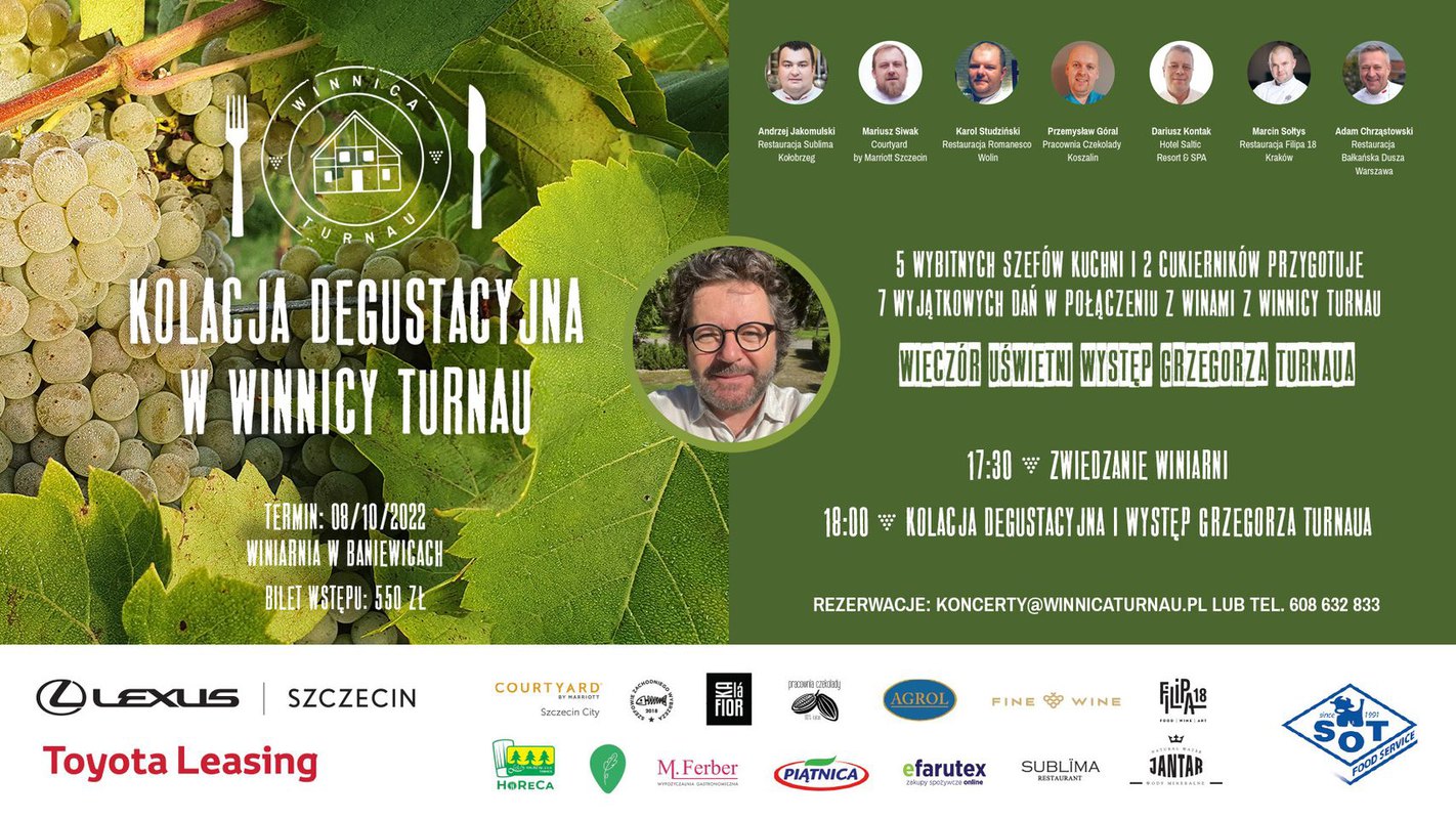 Kolacja degustacyjna w Winnicy Turnau, 8.10.2022