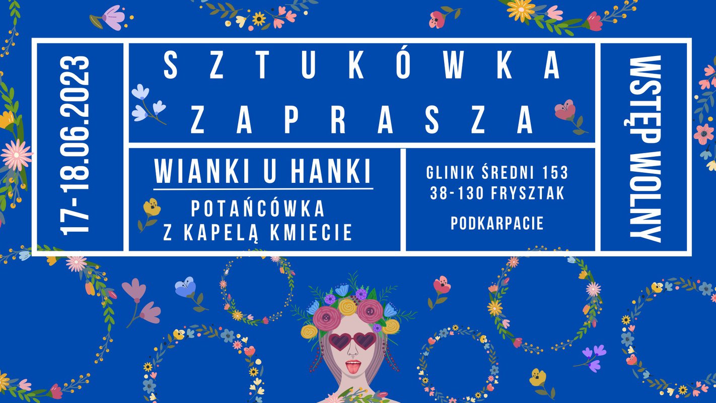 Winnica Sztukówka zaprasza: Wianki u Hanki | Potańcówka z Kapelą Kmiecie | 3 Bieg Dookoła Winnicy