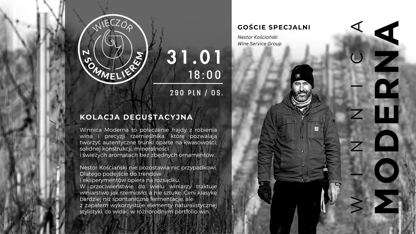 Kolacja Degustacyjna z Winnicą Moderna