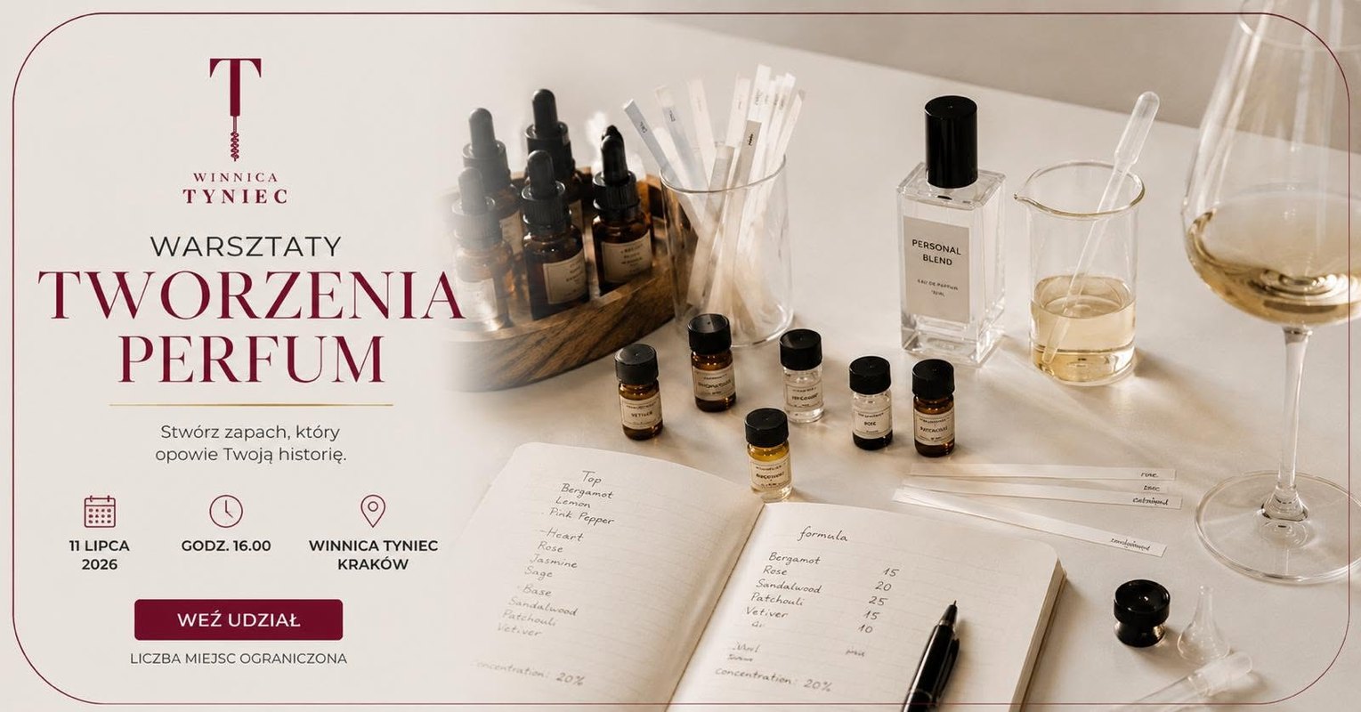 WARSZTATY TWORZENIA PERFUM w Winnicy Tyniec